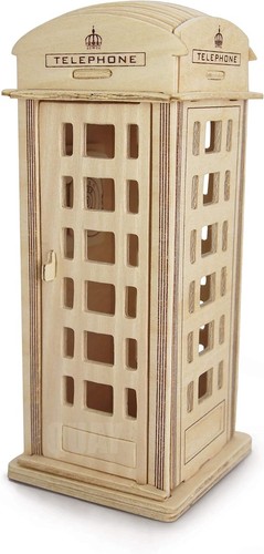 Quay phone box wooden model - box,