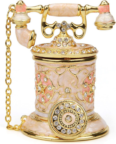 Vintage telephone trinket box - trinket,