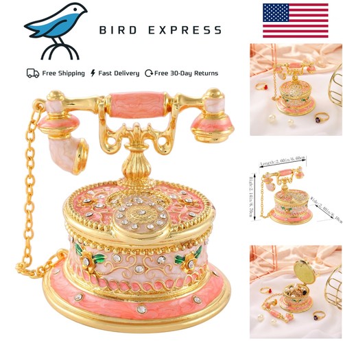 Hand painted pink telephone - pink,