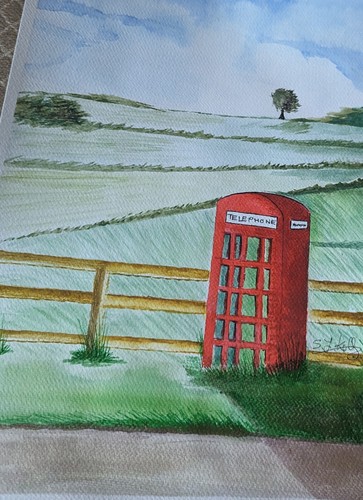 Phone box the countryside - the,