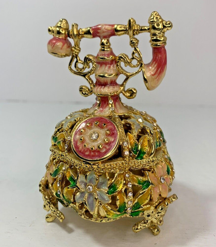 Enameled metal bejeweled - metal,
