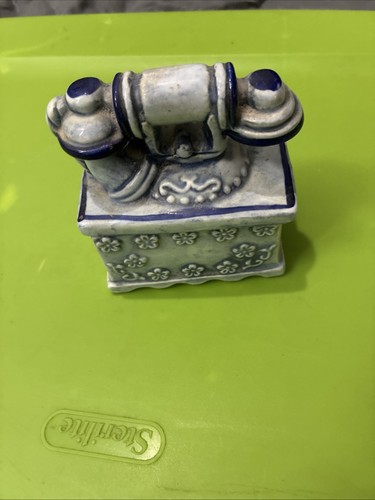 Hand painted blue porcelain - painted,