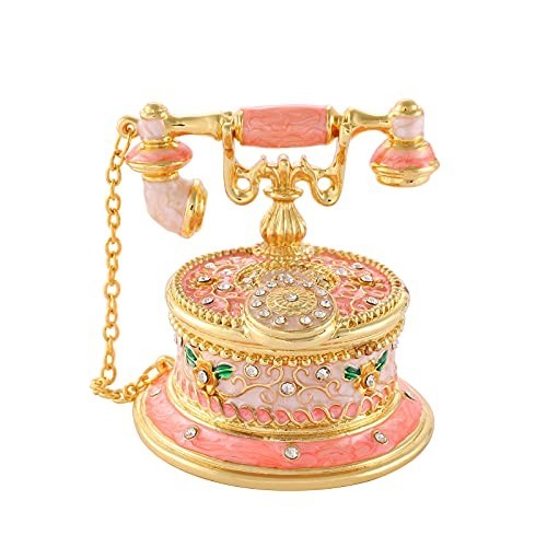 Trinket box pink telephone - box,,
