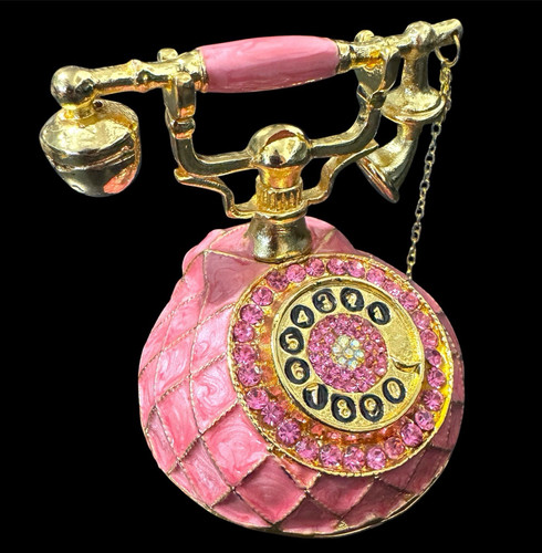 Rotary telephone shaped - telephone, pink