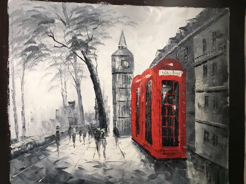 Original large oil canvas - on,